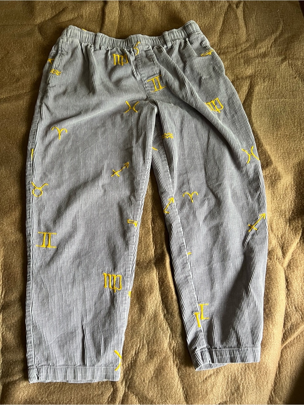 Urban Outfitters Zodiac Corduroy Pants Unisex Size large Lavender Drawstring